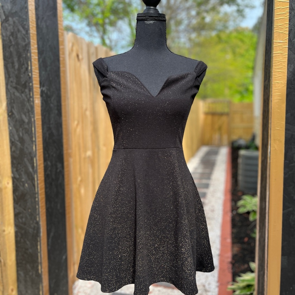 Black mini dress
